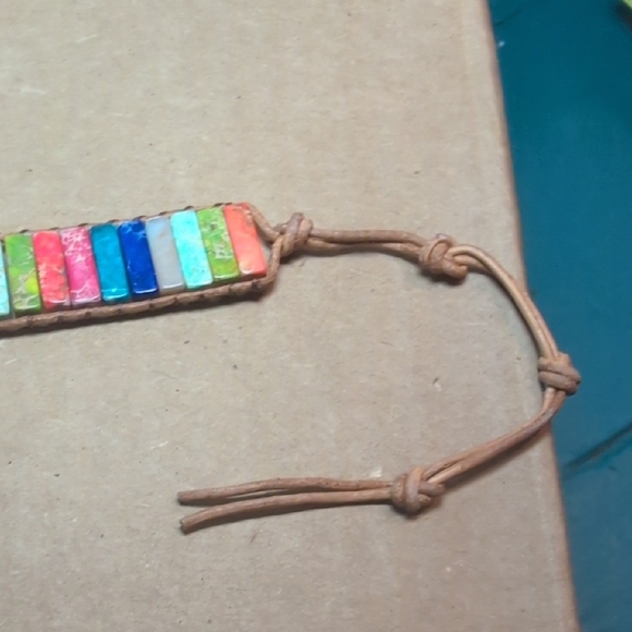 Colorful Beaded Bracelet with Silver Accents - Picture 7 of 8